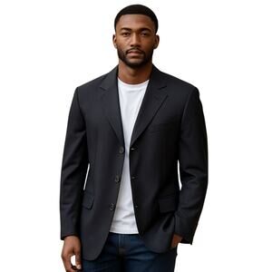 HATHAWAY 3 Button Blazer Men's 40R Super 140s Wool Lightweight ITALY NWT FLAWS
